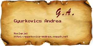 Gyurkovics Andrea névjegykártya