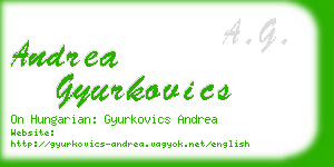 andrea gyurkovics business card